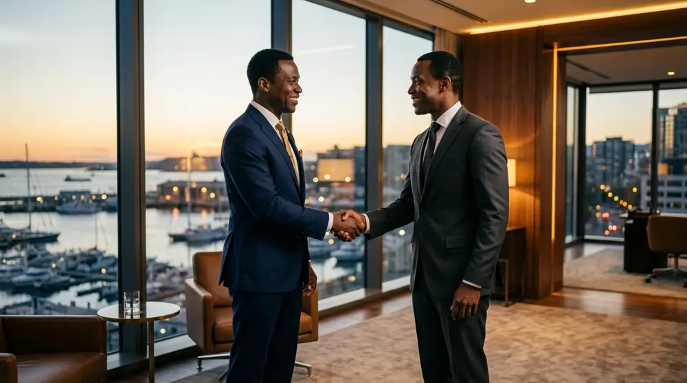 Business partners agreeing a deal